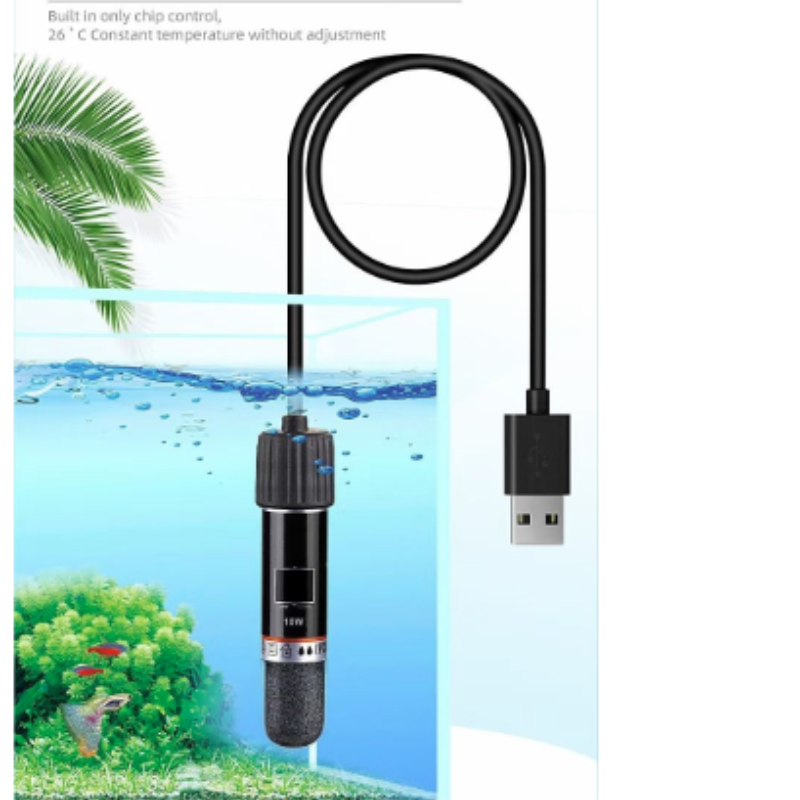 Fish Tank Heater - USB-мини-нагреватель для аквариума, 10 Вт, погружной,